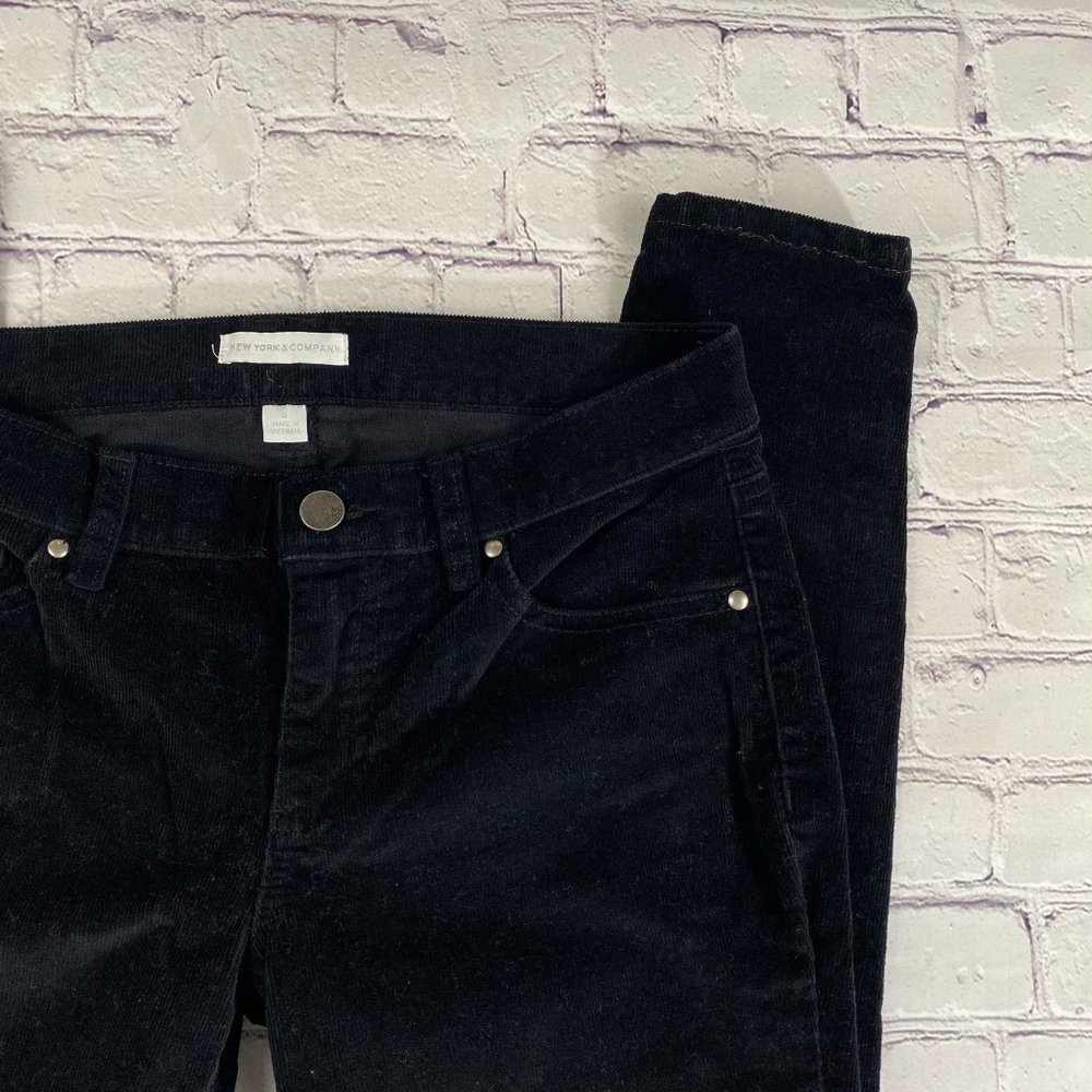 New York & Co Skinny Corduroy Black Pants - Picture 3 of 6